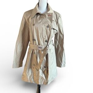 Tommy Hilfiger Women's Tan Brown Trench Jacket Coats, Size Large